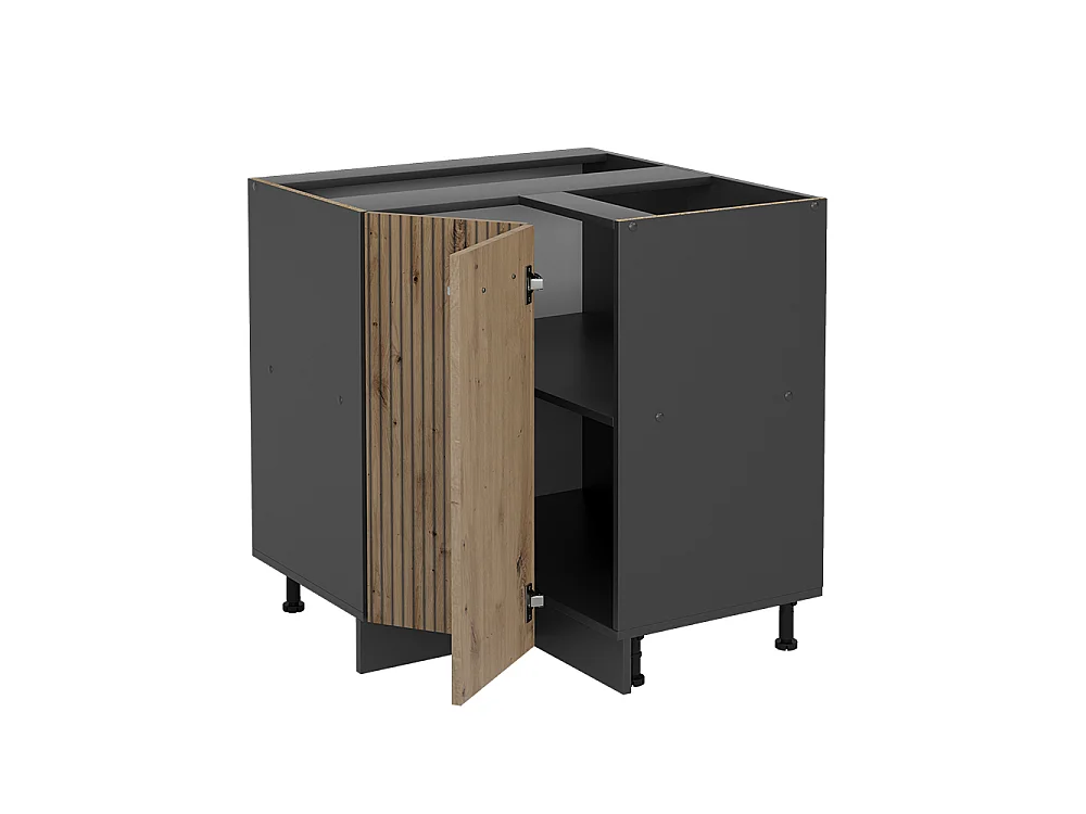 Hoekkast artisanaal eiken 75.6x60x81.6 r-line