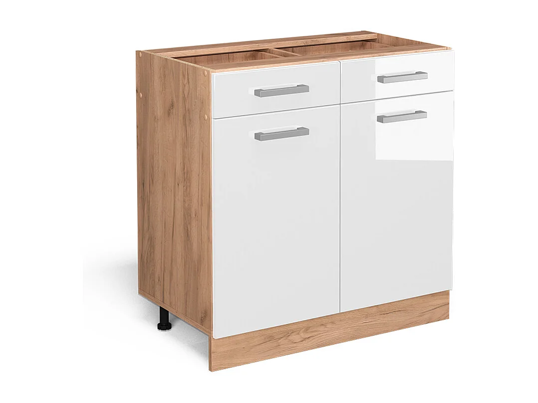 Mueble bajo de cocina blanco alto brillo 80x46x81.6 r-line