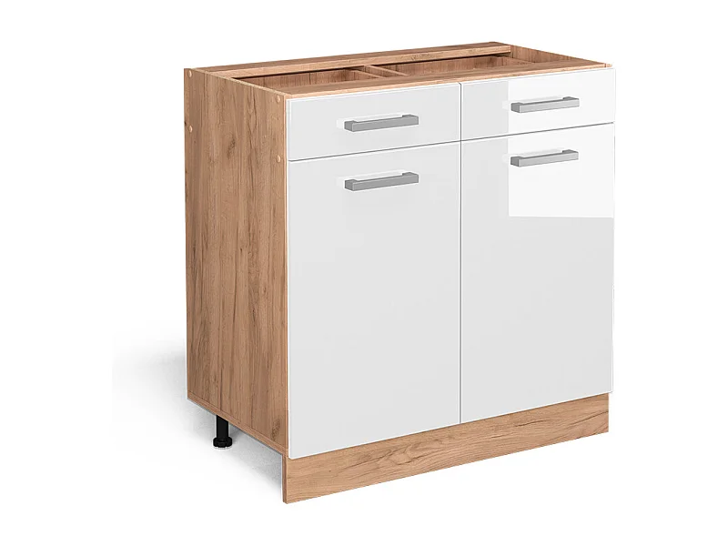 Meuble cuisine blanc haute brillance 80x46x81.6 r-line