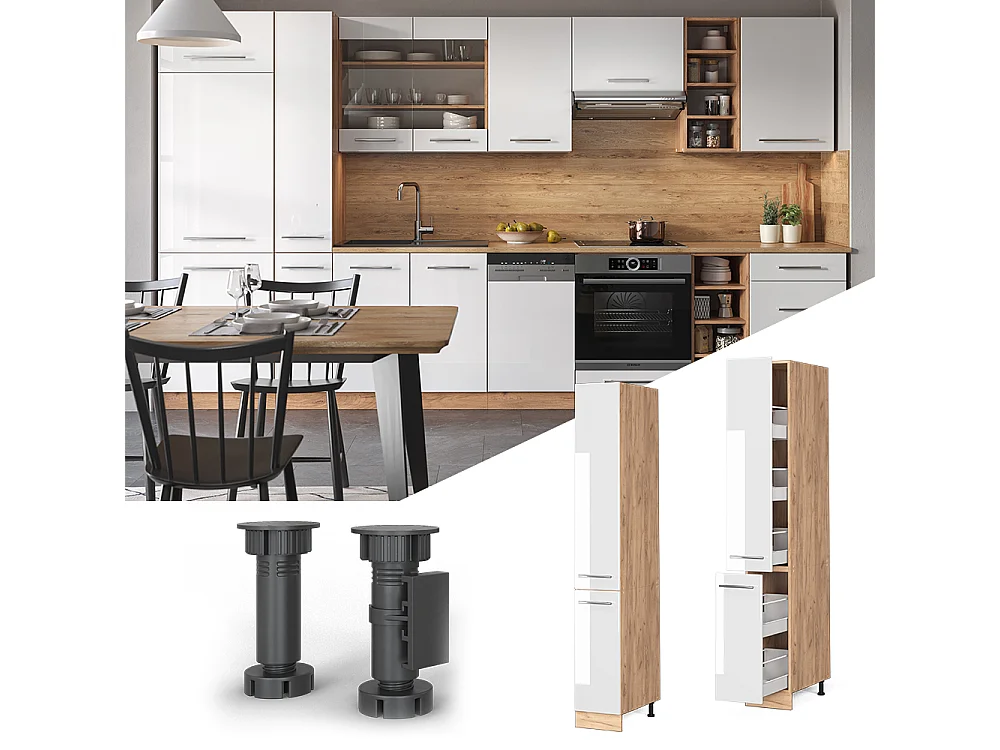 Armario de farmacia blanco alto brillo 30x58x206.8 fame-line