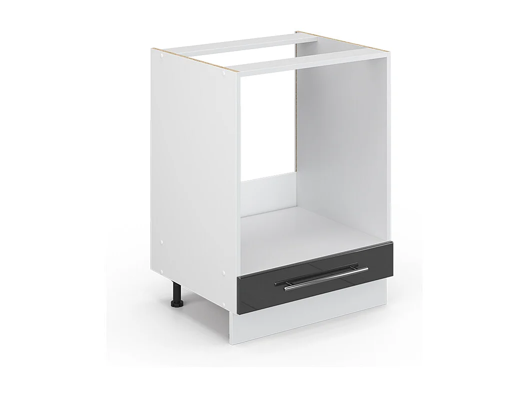 Meuble pour four anthracite haute brillance 60x51.6x82 fame-line