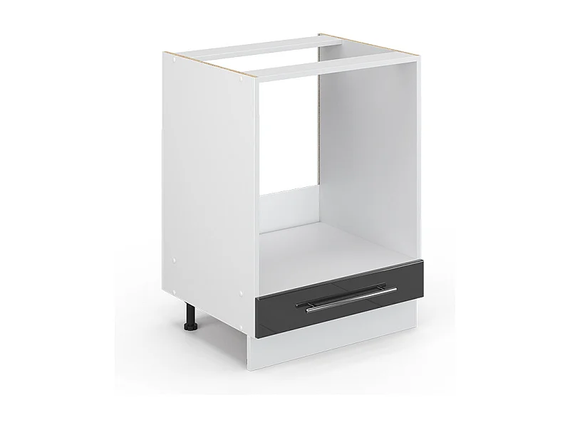 Ovenombouwkast antraciet hoogglans 60x51.6x82 fame-line