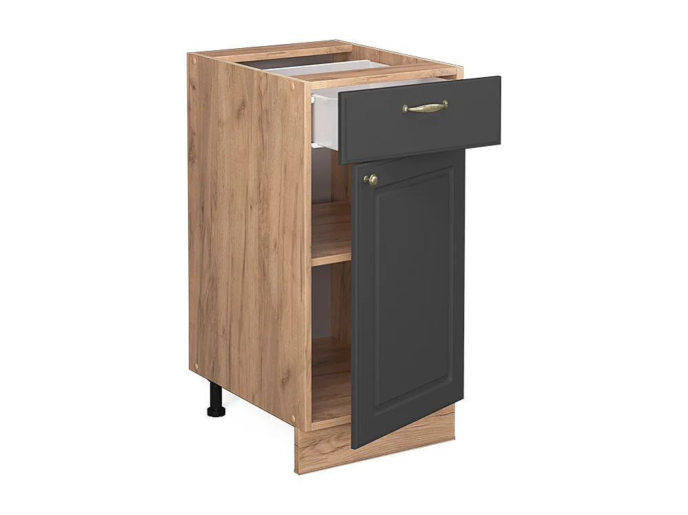 Mueble bajo de cocina antracita-oro 40x51.6x82 fame-line