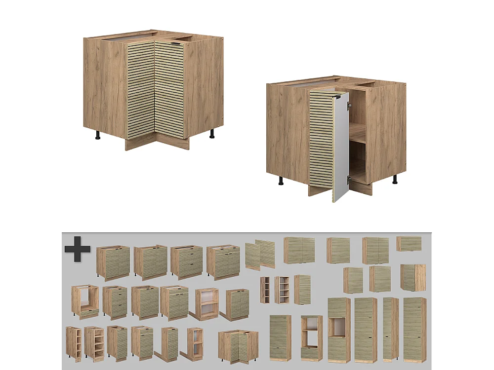 Meuble dangle panneau en chêne 80.5x60x82 fame-line