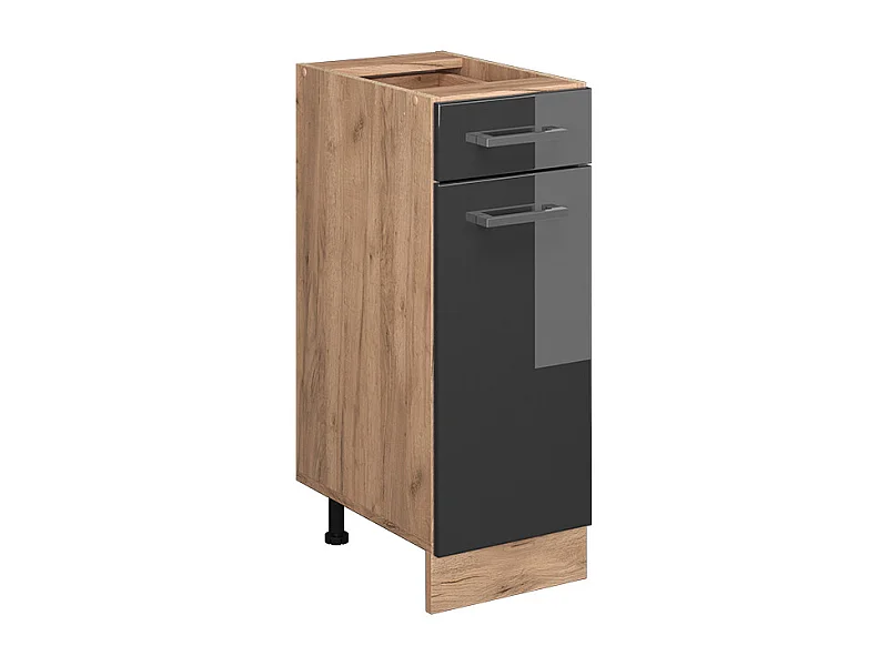 Meuble cuisine anthracite haute brillance 30x46x81.6 r-line