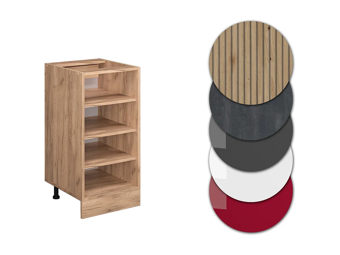 Etagère de cuisine chêne de force doré 40x60x81.6 r-line