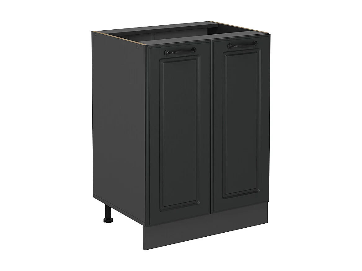 Meuble bas de cuisine anthracite campagne 60x46x81.6 r-line