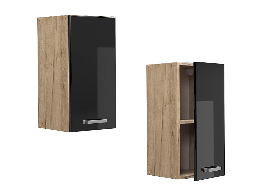 Armario colgante negro brillo intenso 30x31x60 r-line