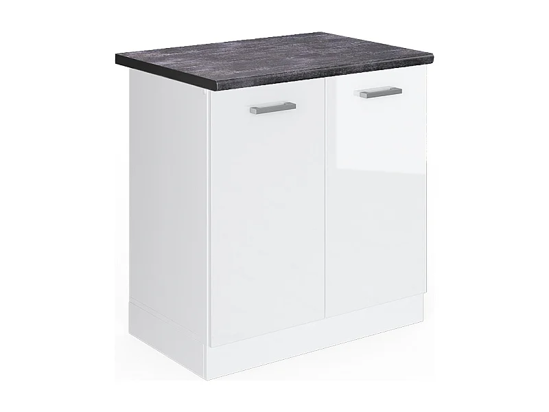 Meuble bas sous-évier blanc haute brillance 80x60x81.6 r-line