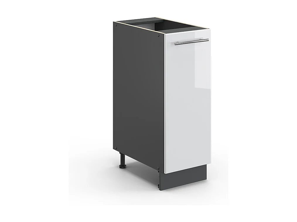 Meuble de cuisine blanc haute brillance 30x51.6x82 fame-line