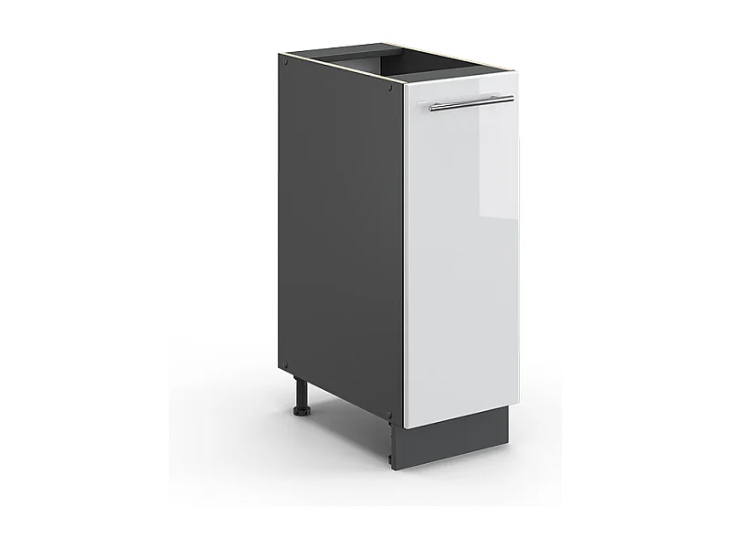 Meuble de cuisine blanc haute brillance 30x51.6x82 fame-line