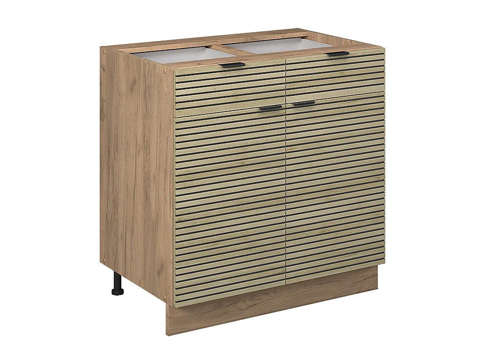 Meuble cuisine panneau en chêne 80x51.6x82 fame-line