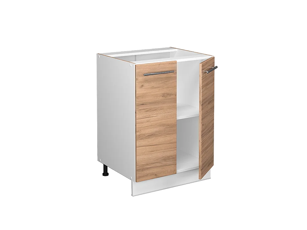 Meuble bas de cuisine chêne de force doré 60x51.6x82 fame-line