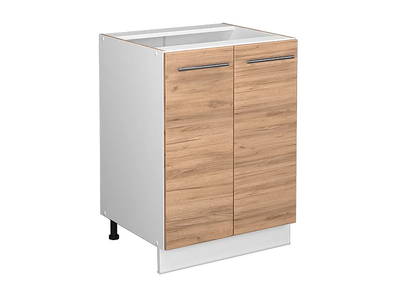 Meuble bas de cuisine chêne de force doré 60x51.6x82 fame-line