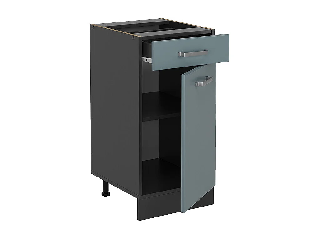 Mueble bajo de cocina gris azulado 40x46x81.6 r-line