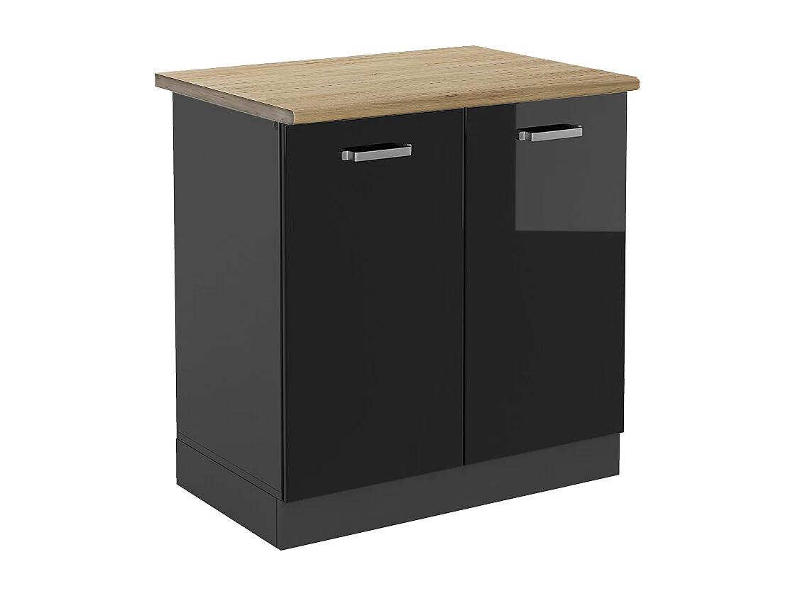 Mobile lavello cucina nero lucido 80x60x81.6 r-line