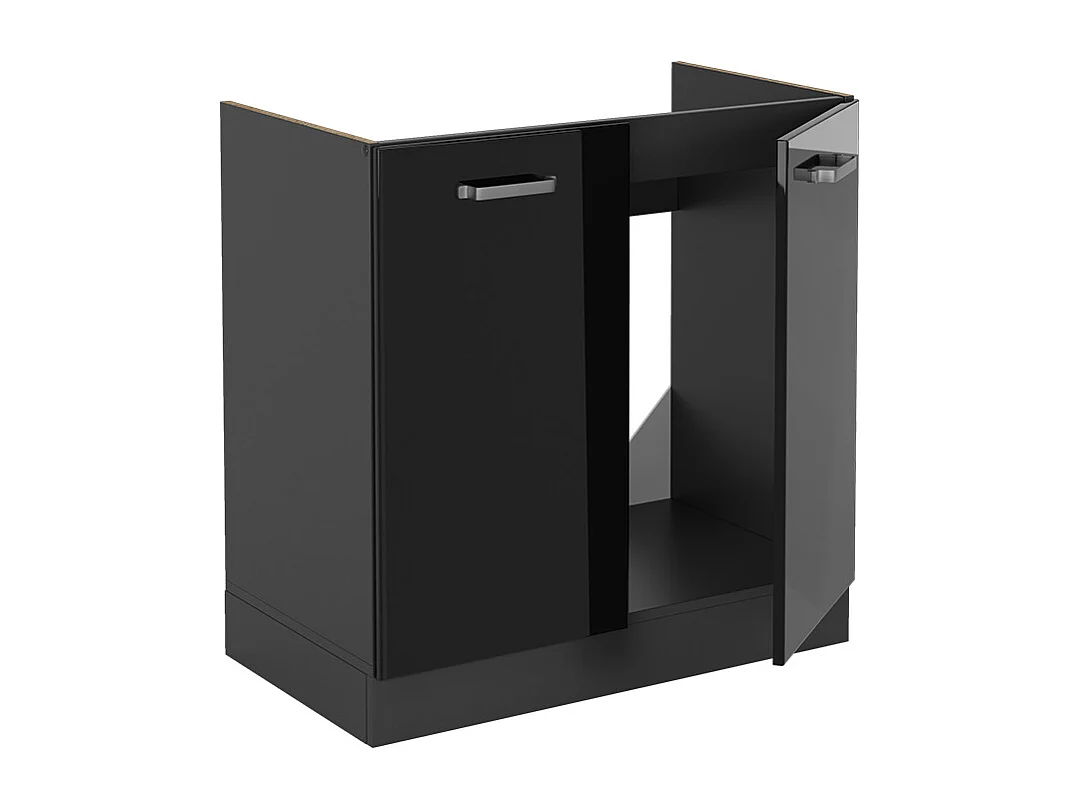 Mobile lavello cucina nero lucido 80x60x81.6 r-line