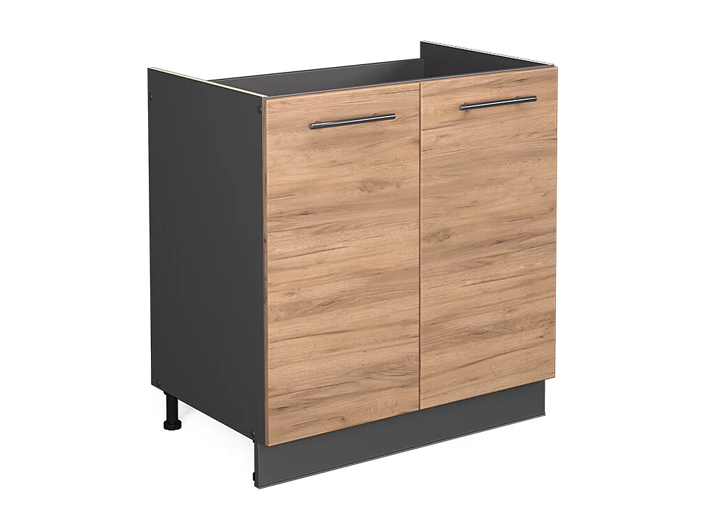 Armario bajo para fregadero roble dorado 80x51.6x82 fame-line