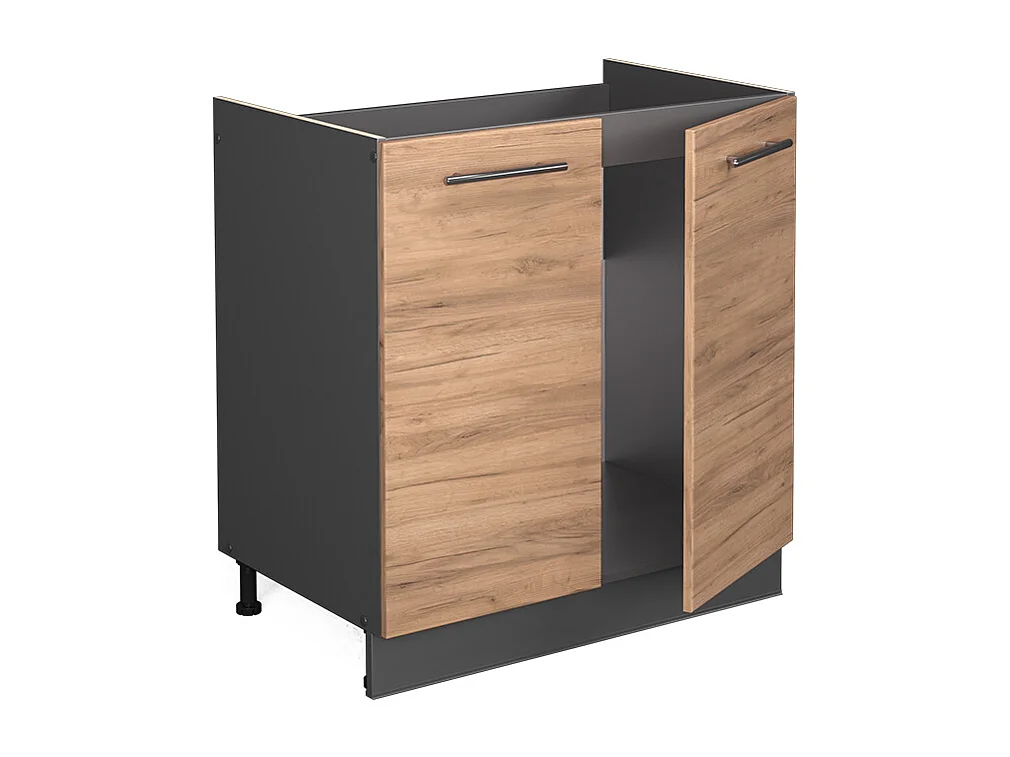 Armario bajo para fregadero roble dorado 80x51.6x82 fame-line