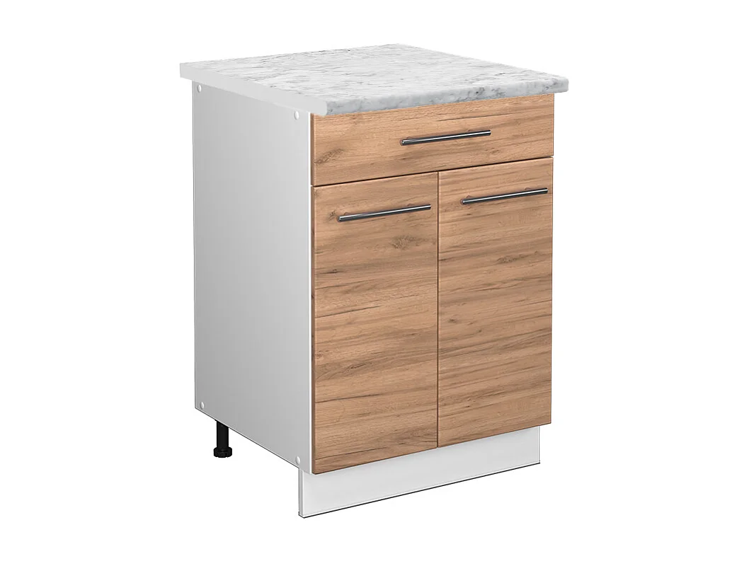 Meuble cuisine chêne de force doré 60x60x82 fame-line