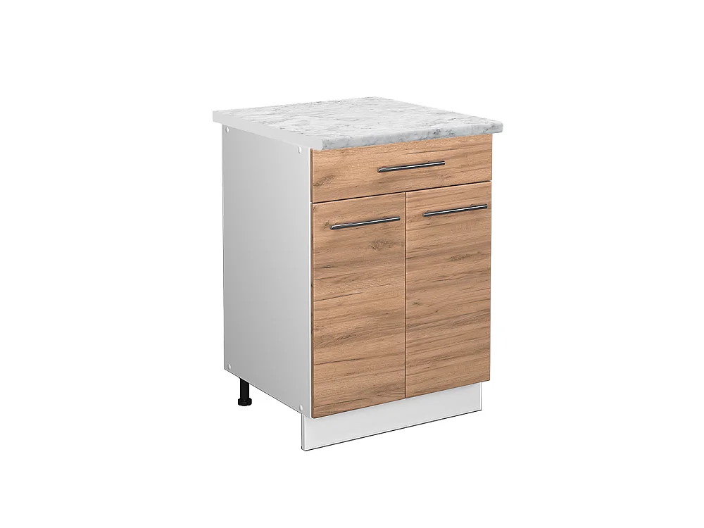 Mobiletto base per cucina Rovere dorato 60x60x82 fame-line