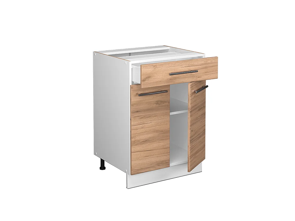 Mobiletto base per cucina Rovere dorato 60x60x82 fame-line