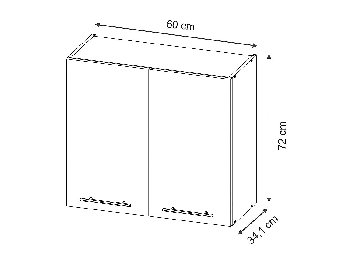 Hangkast licht blauw-grijs 60x34.1x72 fame-line