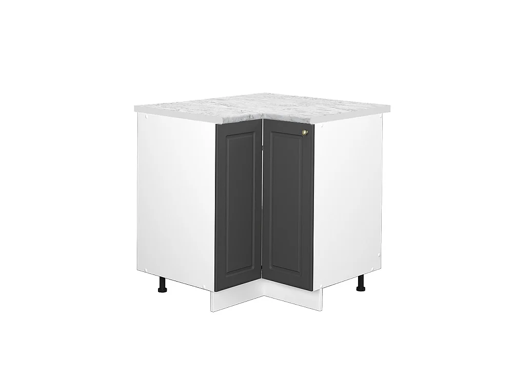 Hoekkast antraciet-goud 80.5x60x82 fame-line