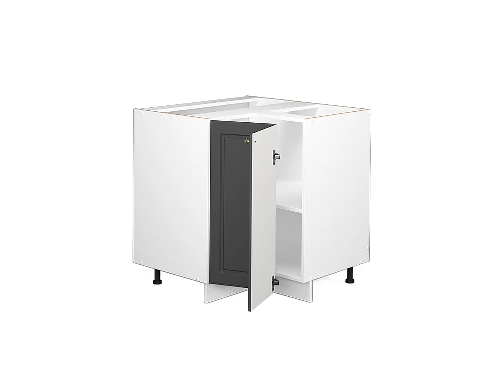 Hoekkast antraciet-goud 80.5x60x82 fame-line