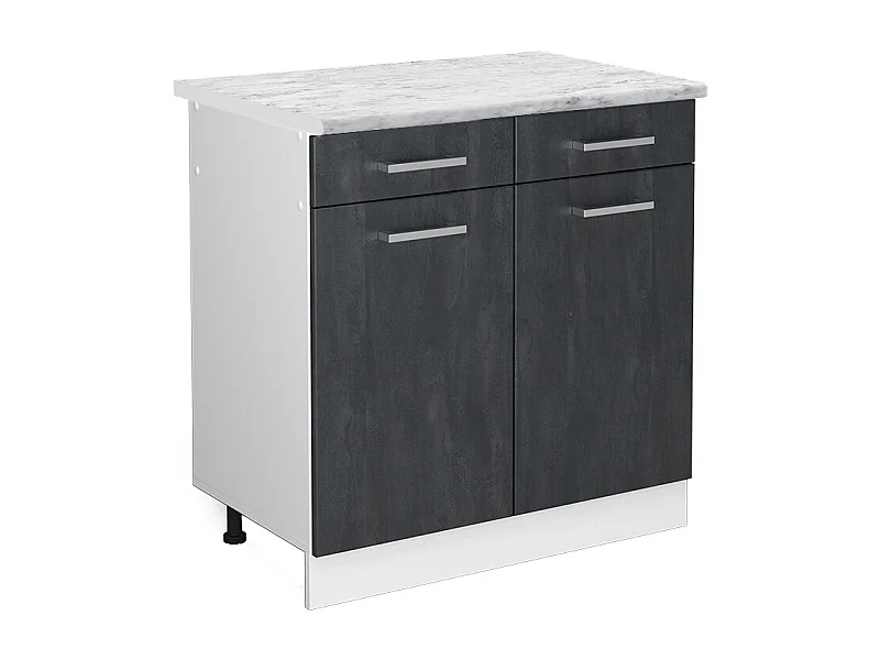 Mueble bajo de cocina hormigón negro 80x60x81.6 r-line