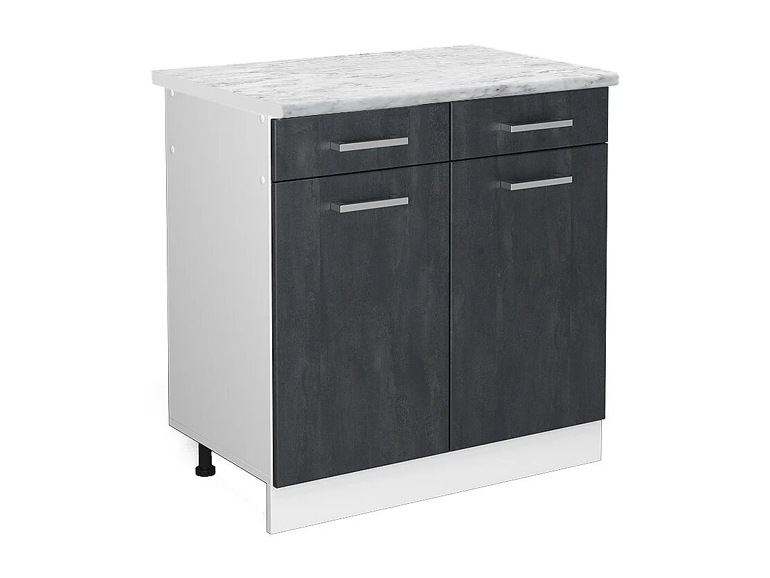 Meuble cuisine béton noir 80x60x81.6 r-line