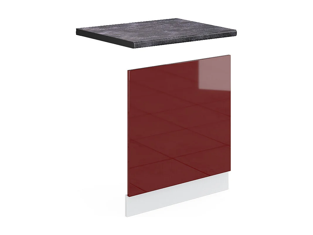 Panel frontal rojo de alto brillo 60x1.6x57.2 r-line