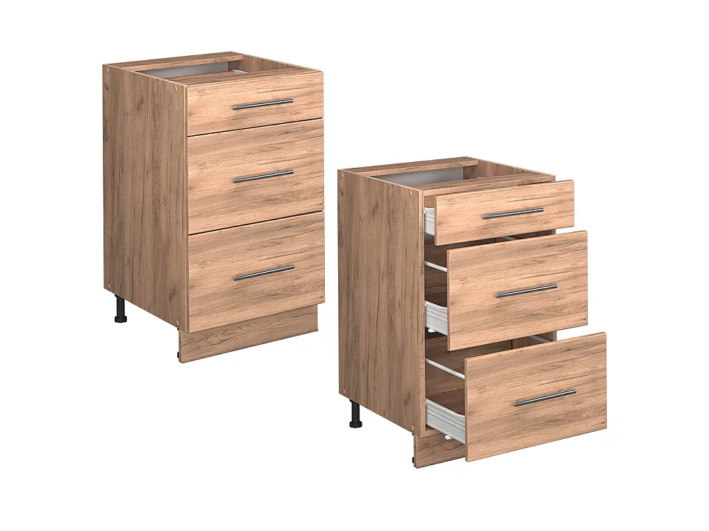 Mueble bajo de cocina roble dorado 50x51.6x82 fame-line
