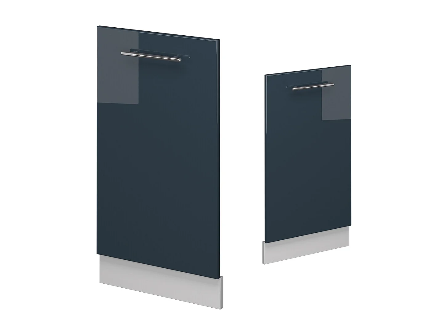 Pannello frontale della lavastoviglie blu scuro lucido 45x1.6x81.8 fame-line