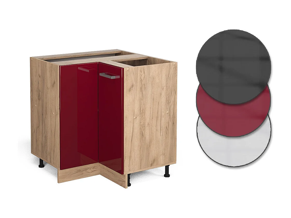 Meuble dangle rouge brillant 75.6x60x81.6 r-line