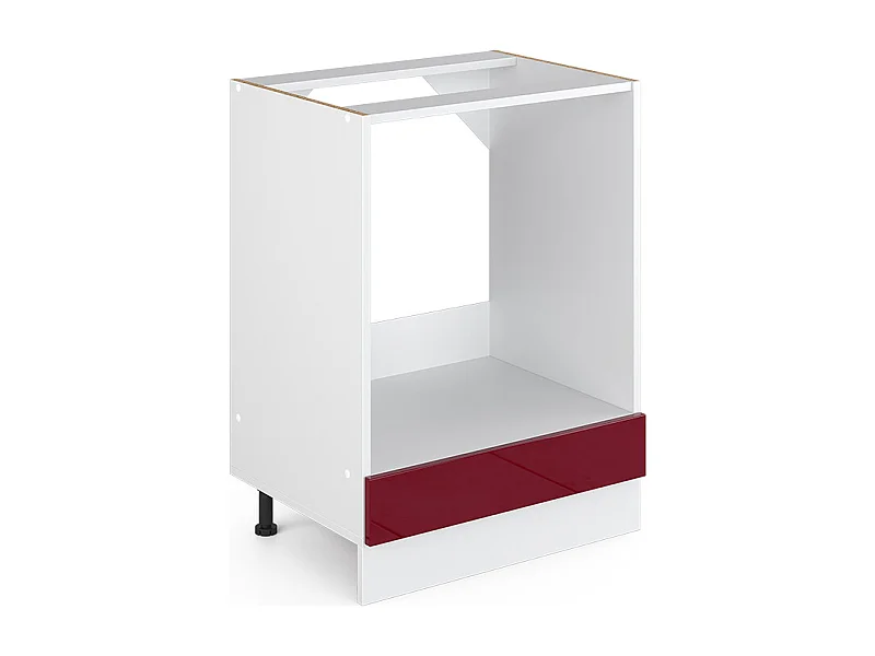 Armario para horno empotrado rojo de alto brillo 60x46x81.6 r-line