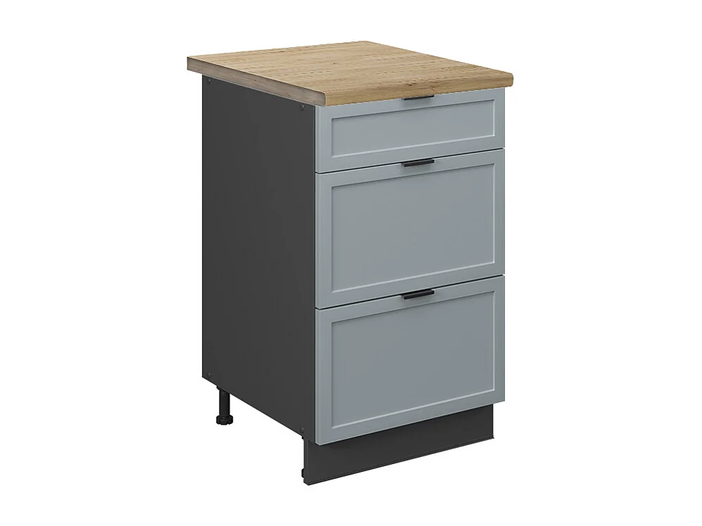 Meuble cuisine bleu clair-gris 50x60x82 fame-line