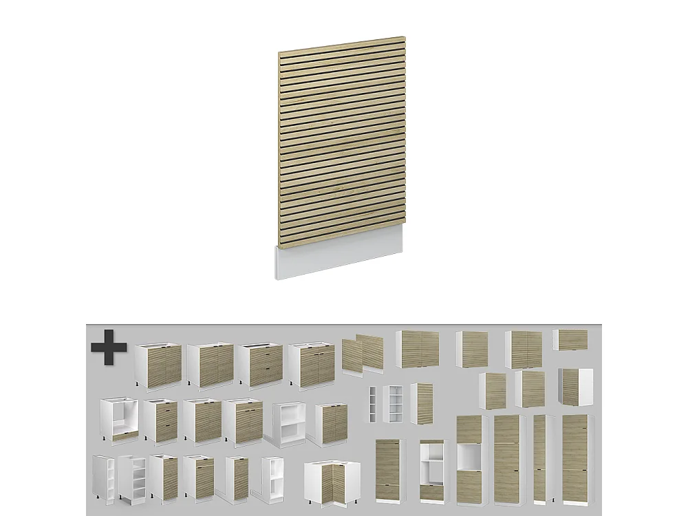 Façade panneau en chêne 45x1.6x67.4 fame-line