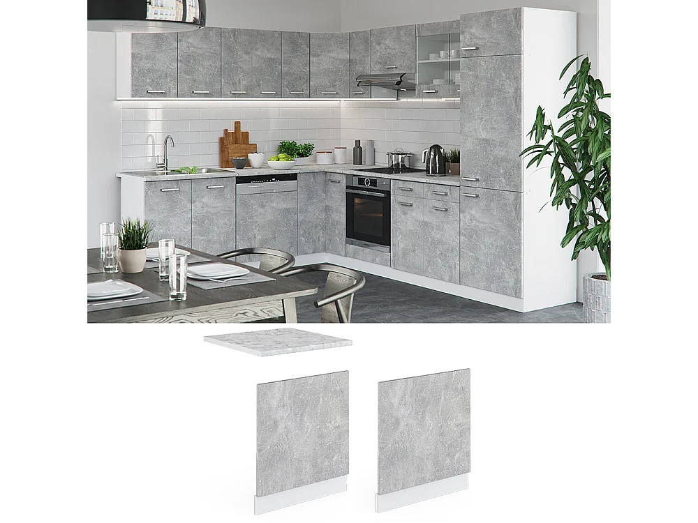 Pannello frontale calcestruzzo 60x1.6x57.2 r-line