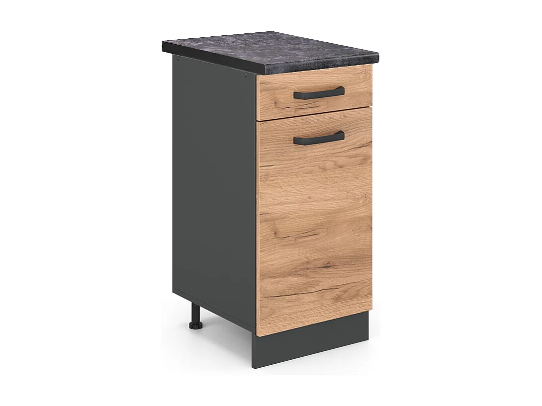 Mobiletto base per cucina quercia dorata 40x60x81.6 r-line