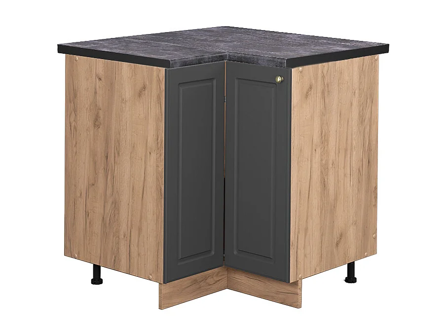 Armario de esquina antracita-oro 80.5x60x82 fame-line