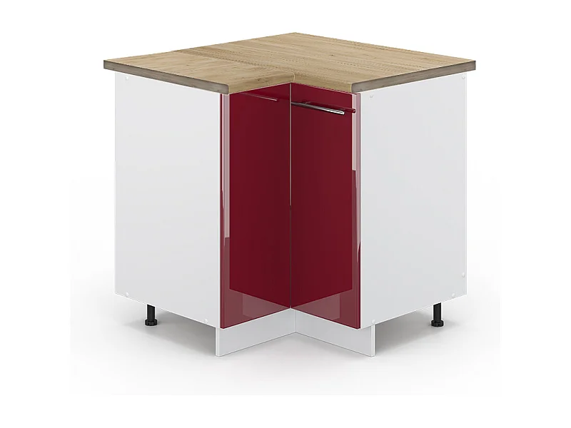 Meuble dangle rouge bordeaux haute brillance 80.5x60x82 fame-line