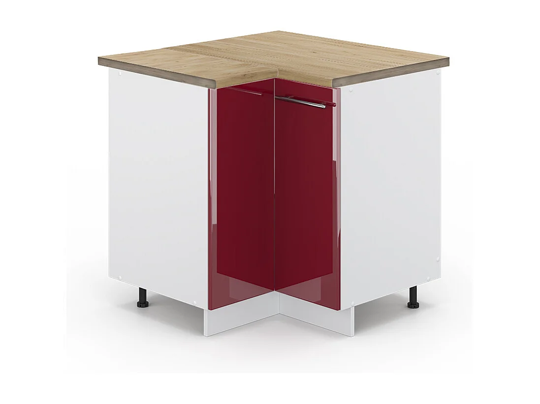 Meuble dangle rouge bordeaux haute brillance 80.5x60x82 fame-line