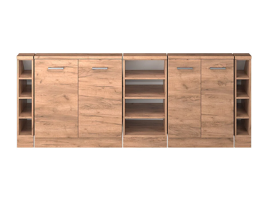 Armario de cocina para techo inclinado roble dorado 215x46x81.6 r-line