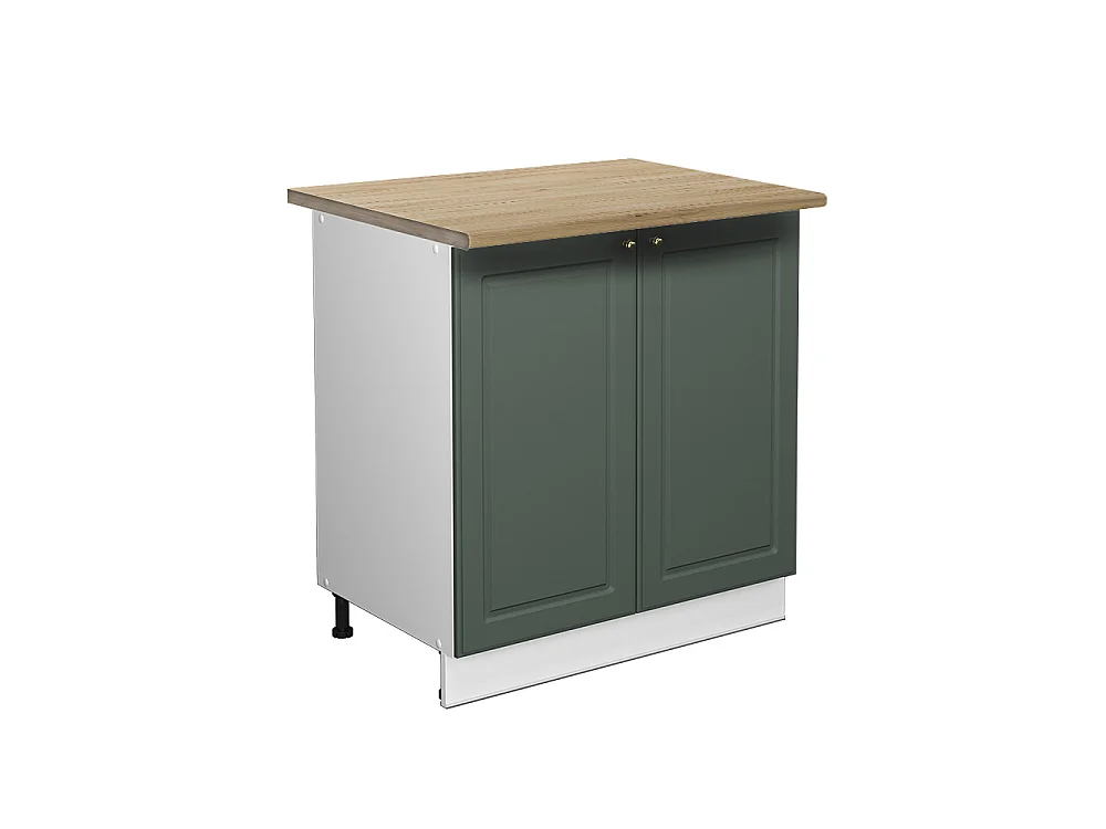 Meuble bas sous-évier vert or campagne 80x60x82 fame-line