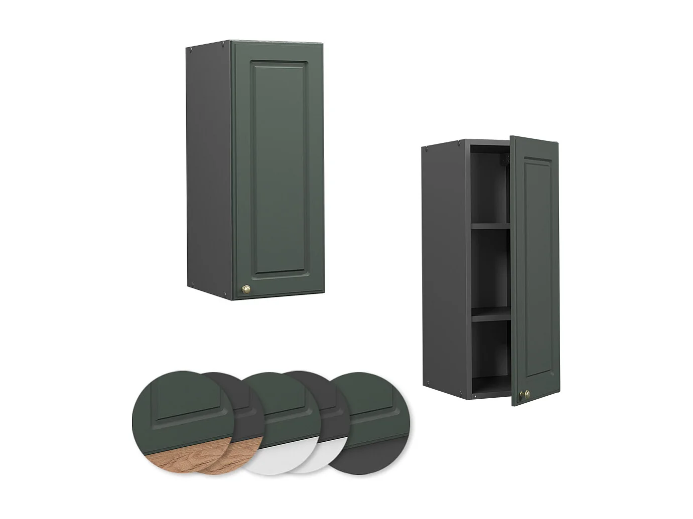 Armario colgante verde dorado casa de campo 30x34.1x72 fame-line