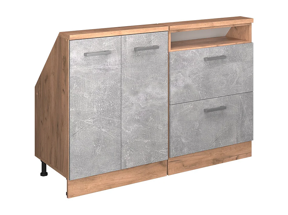 Armario de cocina para techo inclinado hormigón 120x46x81.6 r-line