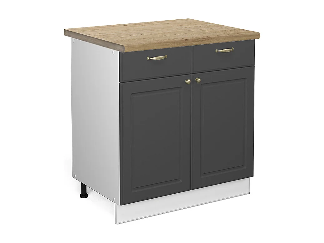 Mueble bajo de cocina antracita-oro 80x60x82 fame-line