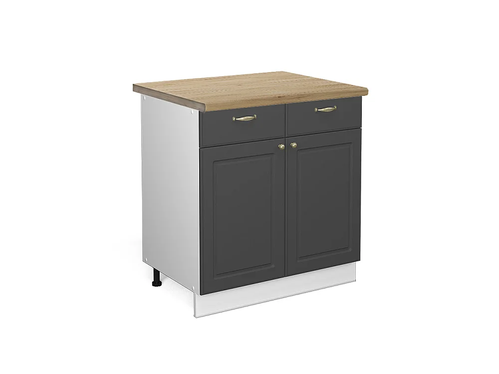 Keukenonderkast antraciet-goud 80x60x82 fame-line