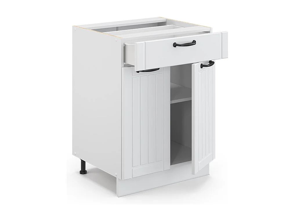 Meuble cuisine blanc campagne 60x51.6x82 fame-line